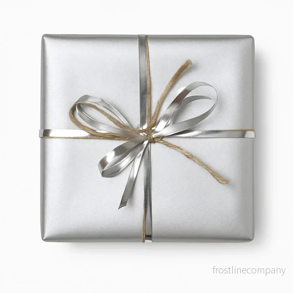 Presentpapper B 40 cm. silver, kraftpapper. 100 m. - Bild 2
