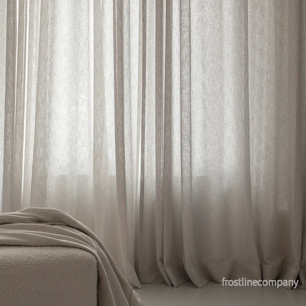Drape 03 / Custom Made Curtain with natural look and linen feel. / Nature
