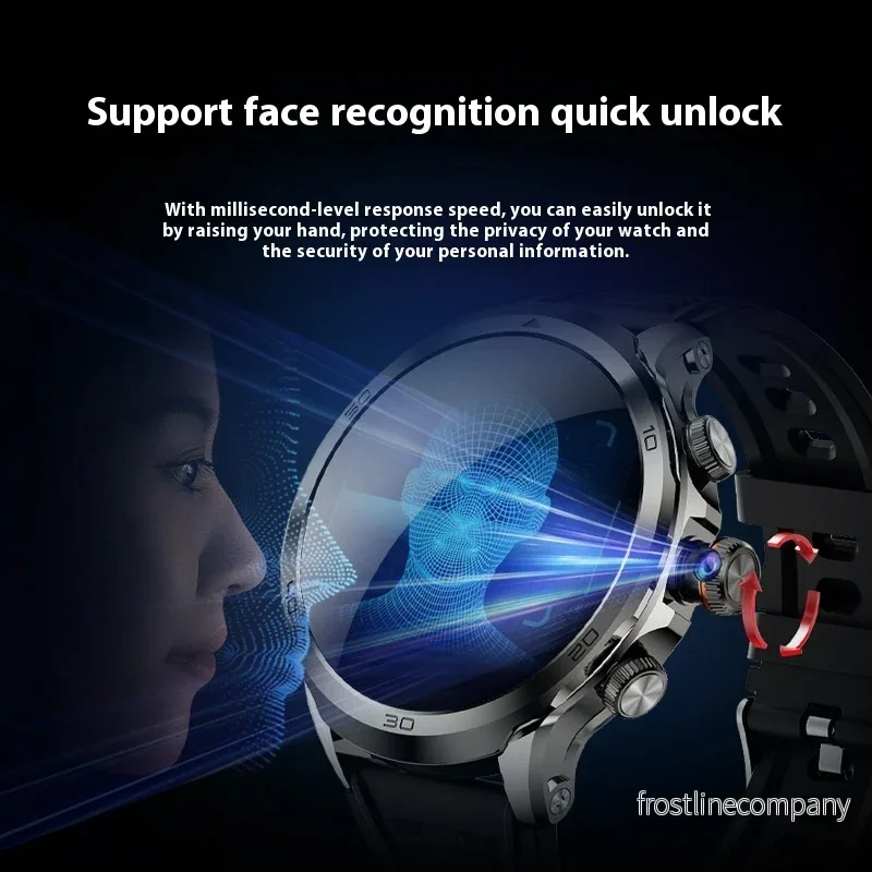 Smartklocka AMOLED 1.95" - Roterande Kamera - Face Unlock - 2 Färger - Bild 2