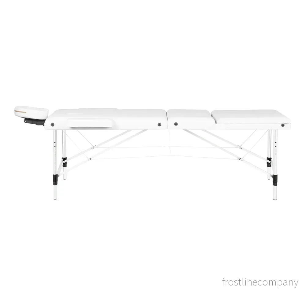 Massagebänk Hopfällbar Aluminium Balance 3 Zoner Vit - Bild 2
