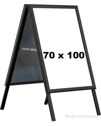 A-skylt med snapramar 70 x 100 cm – svart A-skylt med snapramar 70 x 100 cm – svart