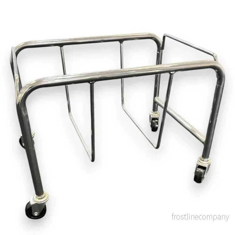 Vagn för inköpskorgar – krom, B46 x D34 x H34,5 cm