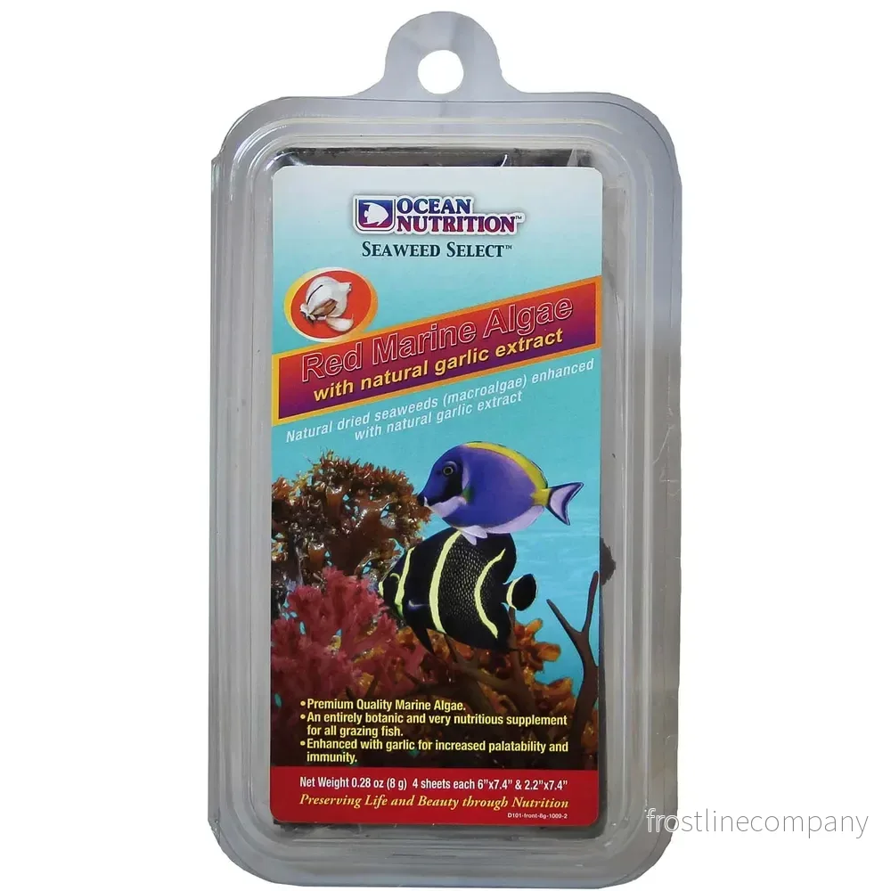 Ocean Nutrition Seaweed Select Red Marine Algae 8 g – Röda algark med vitlök Ocean Nutrition Seaweed Select Red Marine Algae 8 g – Röda algark med vitlök