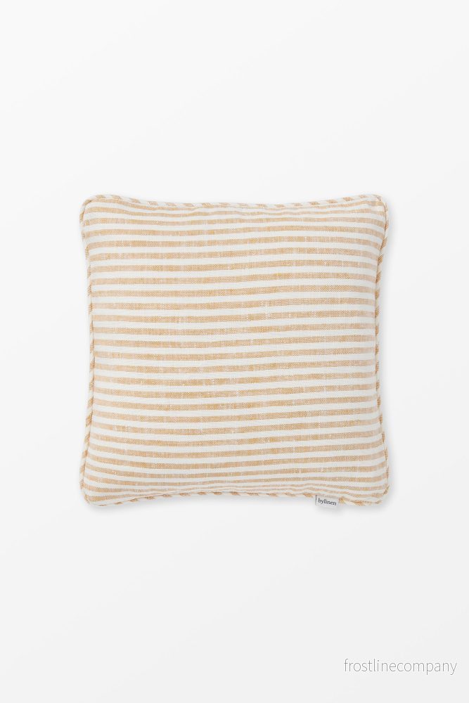 Linen Cushion Candy Stripe Yellow