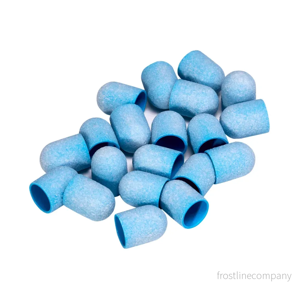 Exo Slipkappa Rund Med 13 mm Blå Fin #150 till nagelslip – 20-pack