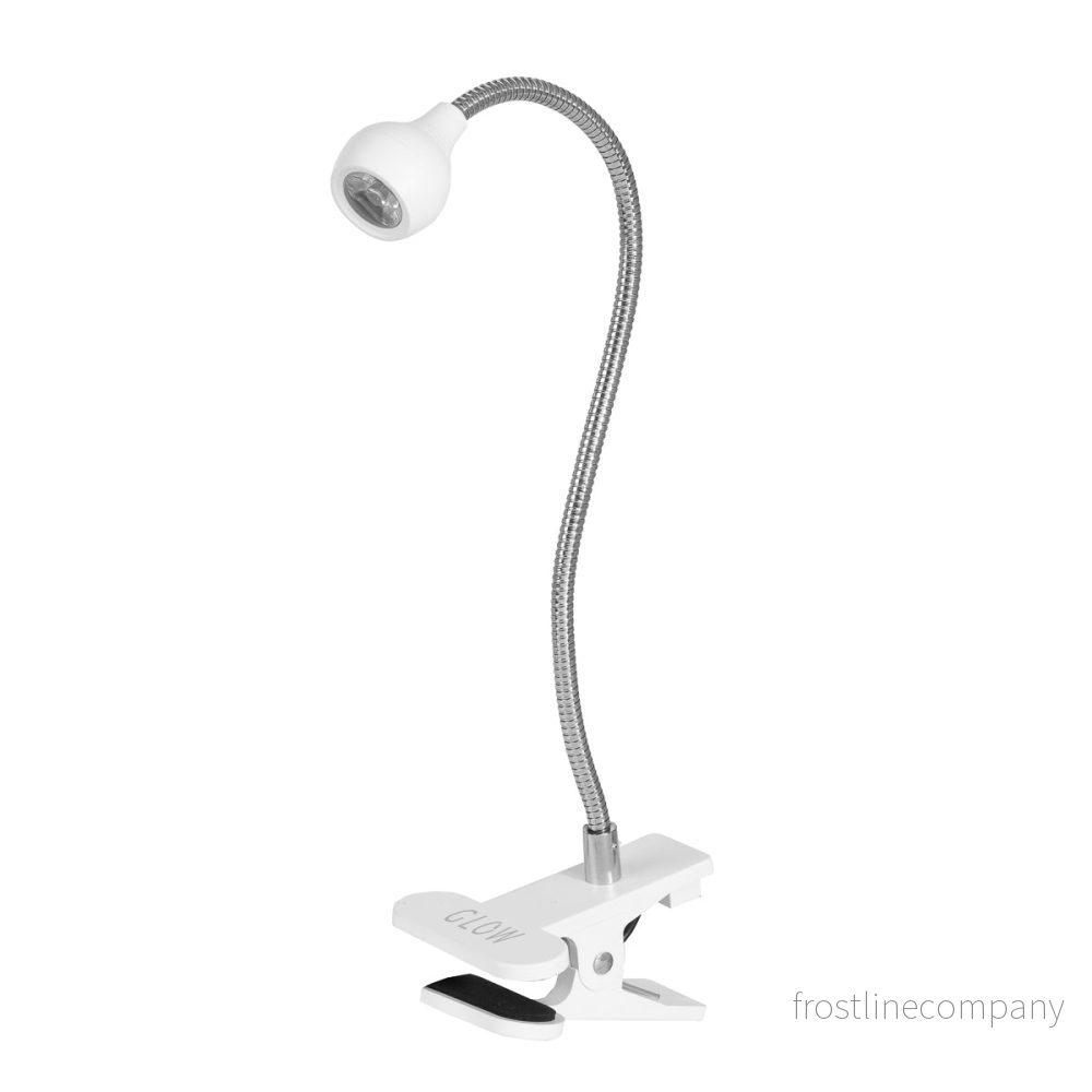 Nagellampa LED Glow Snake med klämma – Vit