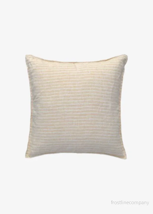 Linen Cushion Pin Stripe Yellow