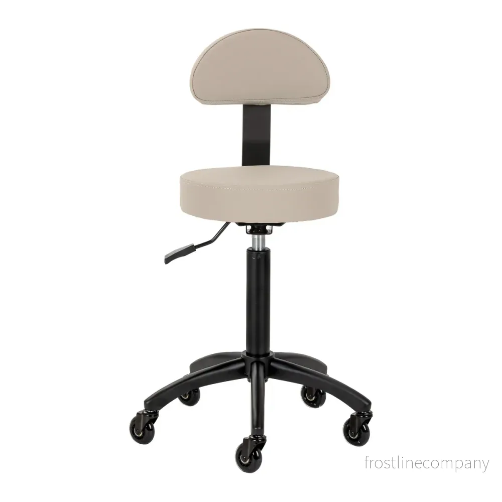 Taburett med ryggstöd Gabbiano D026 Beige - Bild 2