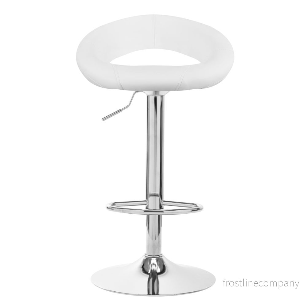 Barstol med ryggstöd QS-B10 Vit - Justerbar & snurrbar - Bild 3