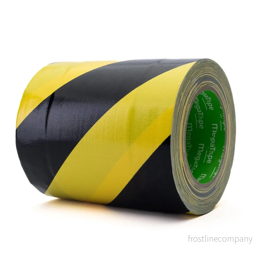 4 st Megatape 950 tunneltejp 150 mm x 25 m svart/gul
