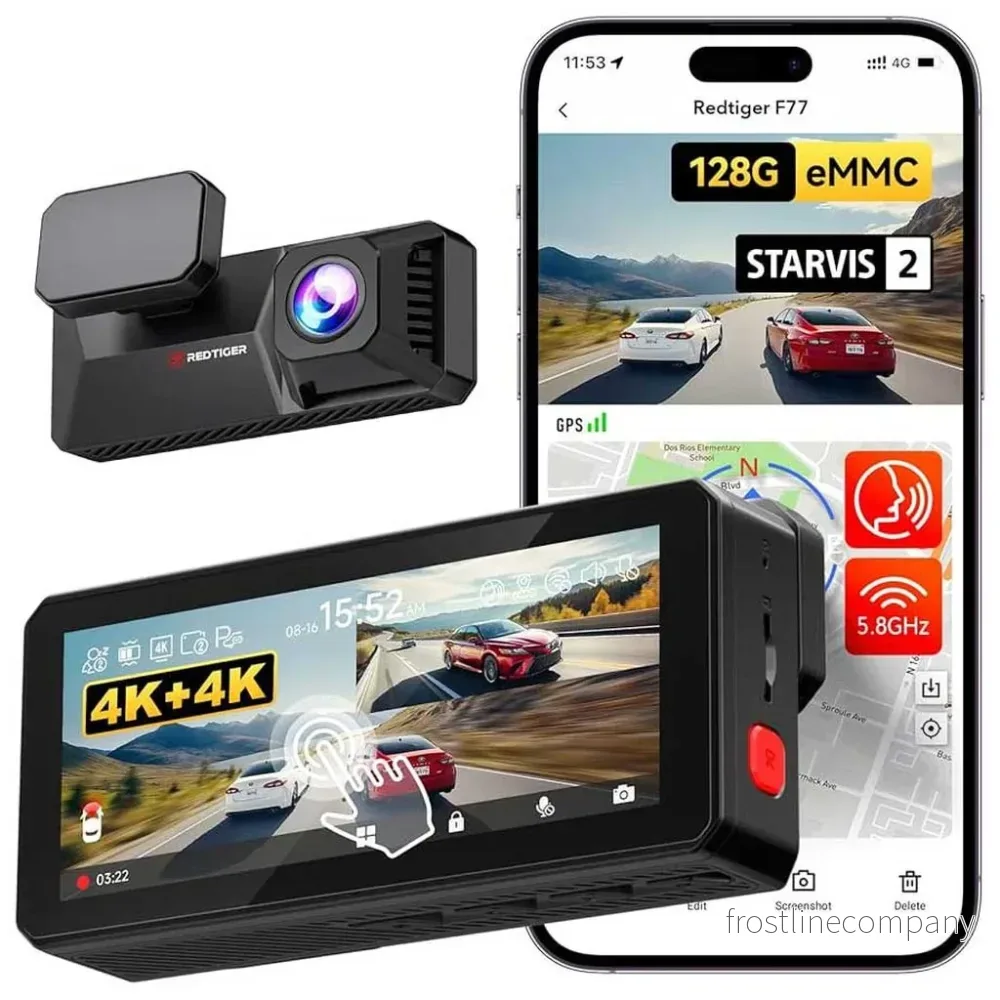 Redtiger F77 4K Touch Wifi GPS 2CH 128gb dashcam - Bild 3