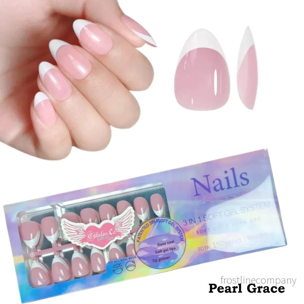 Gel Press-On Nails French Lösnaglar - Bild 3
