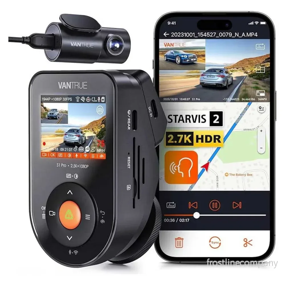Vantrue S1 Pro Dual 2.7K Wifi GPS dashcam - Bild 2