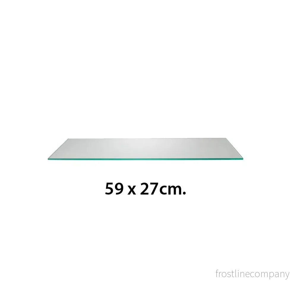 Glashylla, klar, 6 mm, 59 x 27 cm. Passar bl.a. i H-gondol.