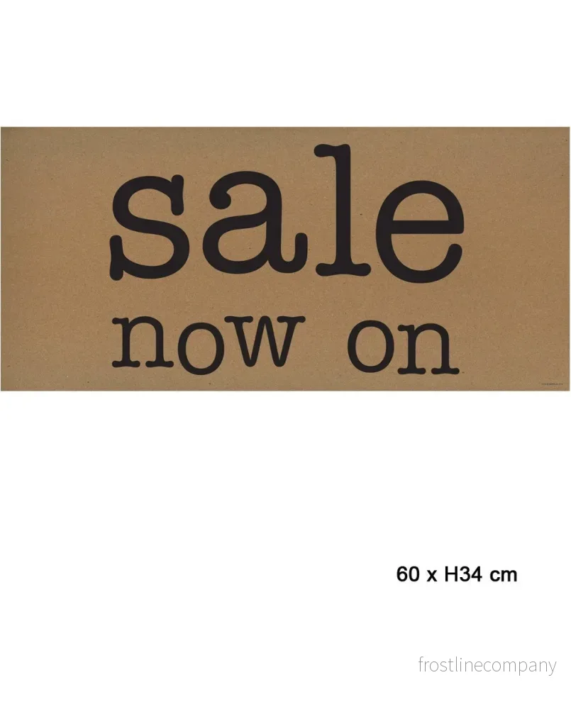 Poster. Utförsäljning nu, brun kraft, 64 x H30