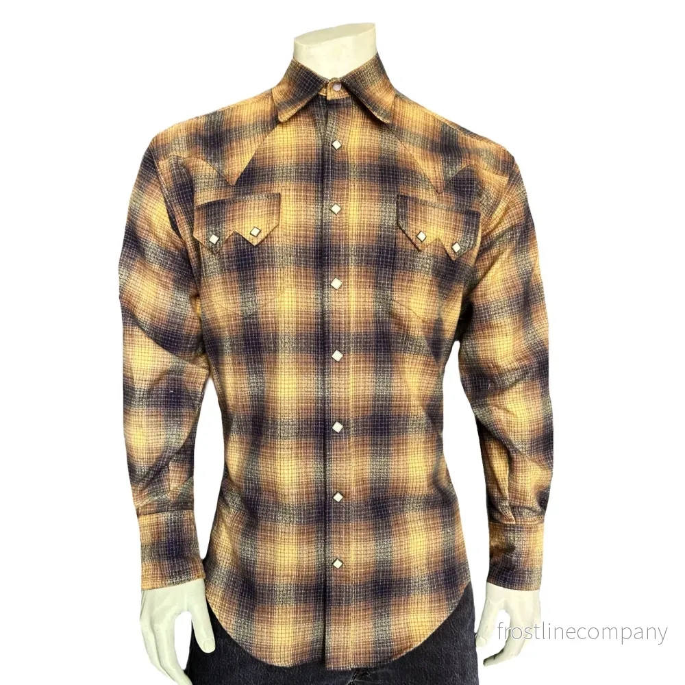 Westernskjorta Rockmount Ranch Wear Plush Flanell Toast