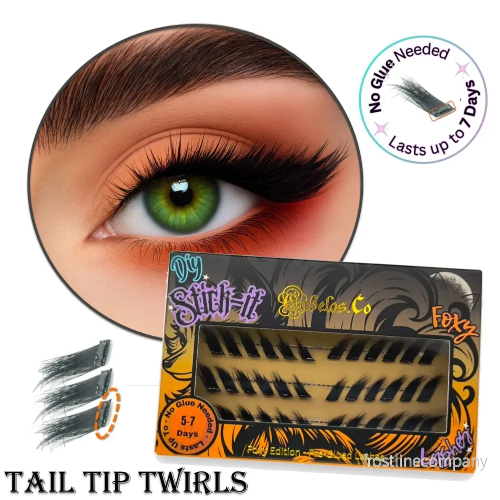 Stick-it Lashes Foxy – Förlimmade Klusterfransar Fransförlängning Hemma