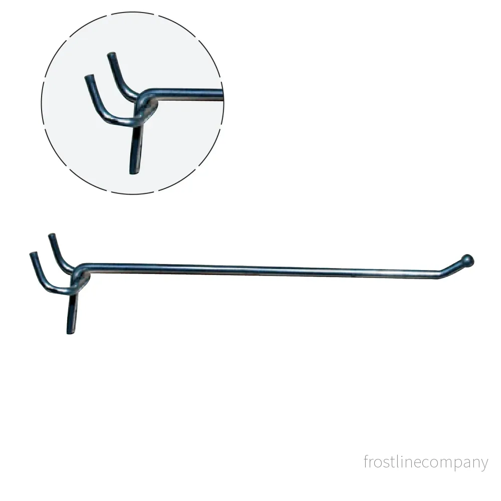 Rabattkrok, t/ rillepanel och hålplåt, galv, 15 cm. Ø 4mm