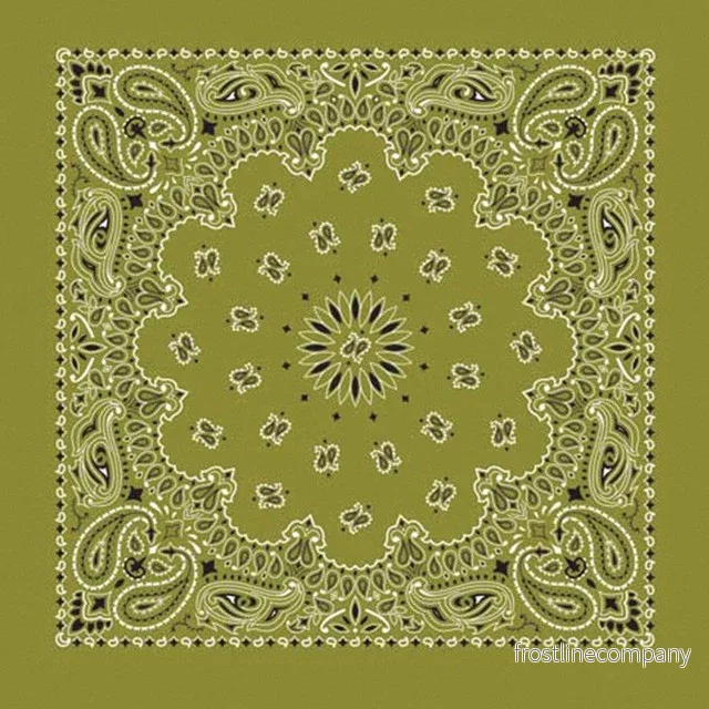 Bandana Paisley Mossgrön