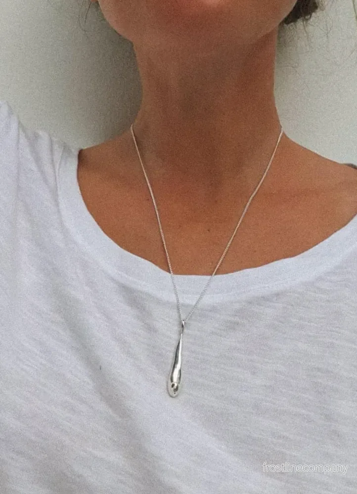 Halsband lång boob - silver - Bild 2