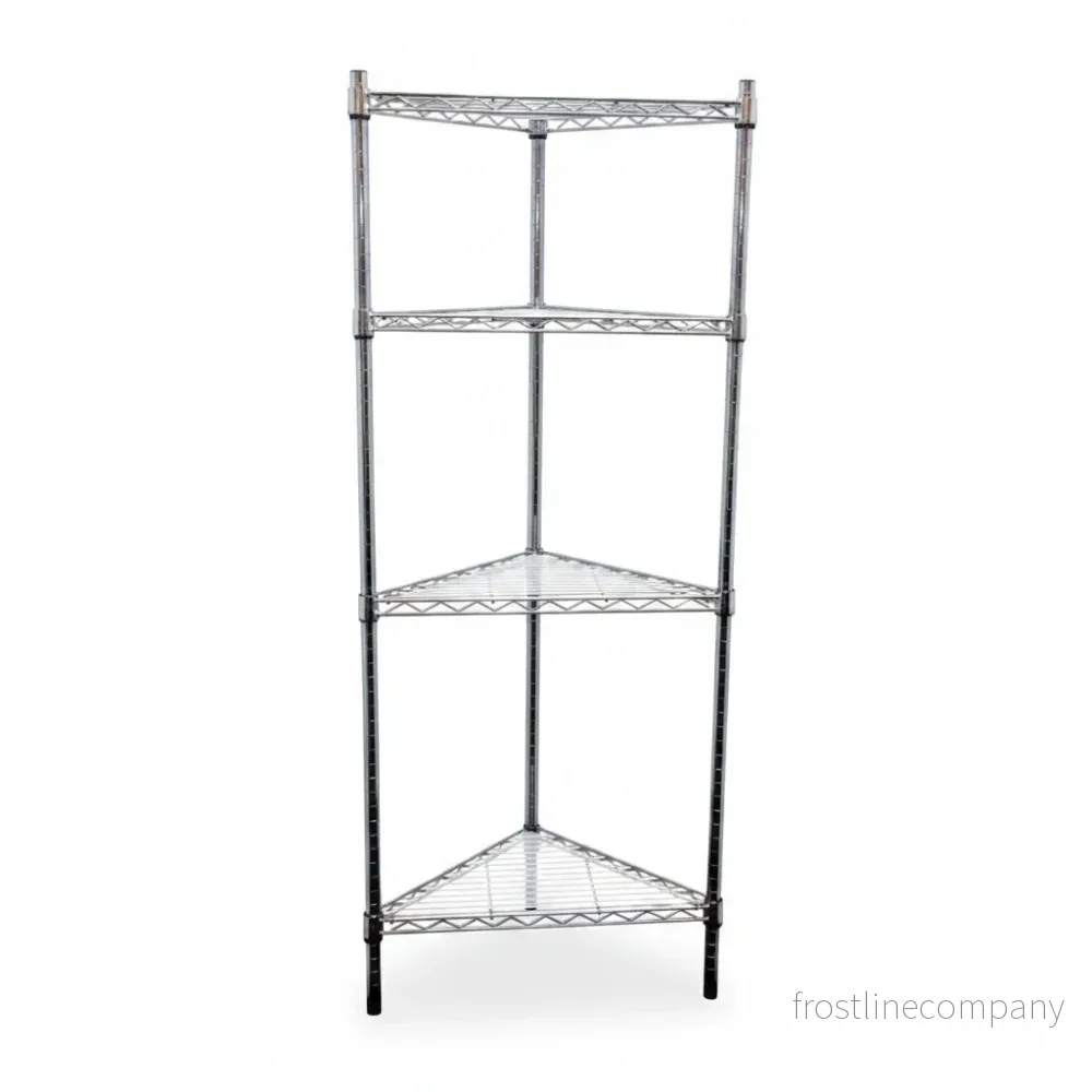 Hylla, trekant, med 3 hyllplan. 90 x 46 x 46 cm utan logotyp.
