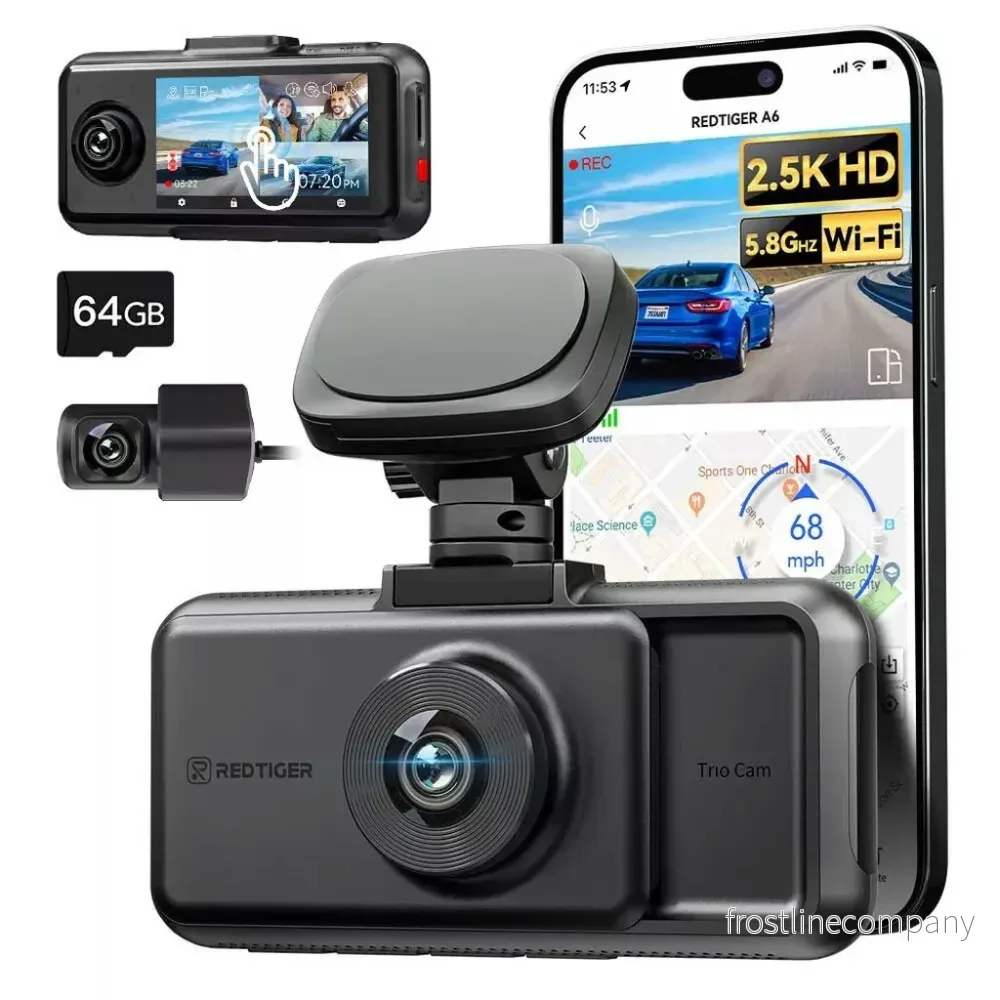 Redtiger A6 3CH 2K Touch Wifi GPS 64gb dashcam