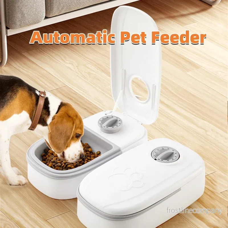 Automatisk Matskål för Husdjur med Timer – Enkel & Dubbel – För Katt & Hund – Rosa / Grå Automatisk Matskål för Husdjur med Timer – Enkel & Dubbel – För Katt & Hund – Rosa / Grå