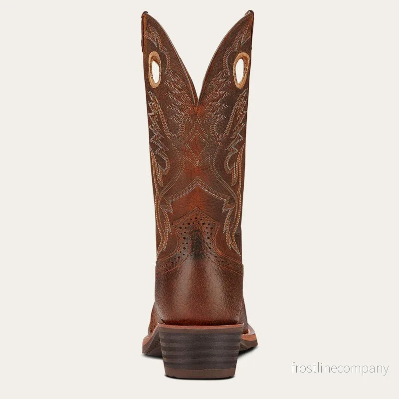 Ariat Heritage Roughstock Square Toe Brown Oiled Rowdy Western Boot - Bild 2
