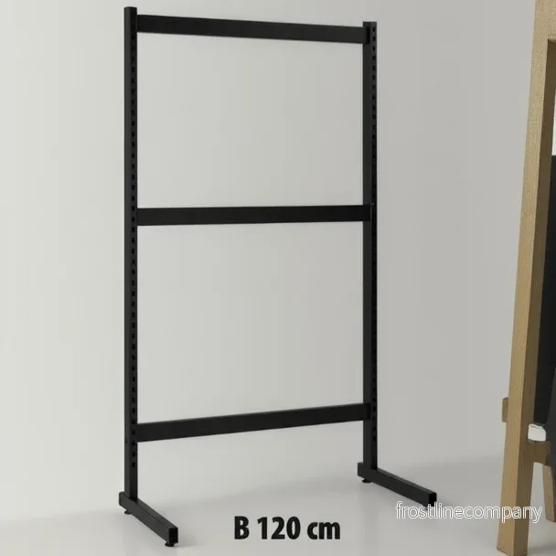 Framework, L-gondol, svart, B127 x H217,50 cm.