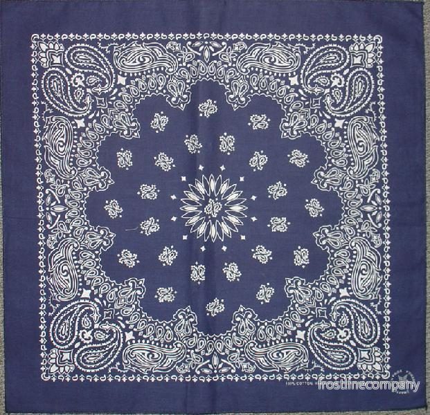 Bandana Paisley Marinblå