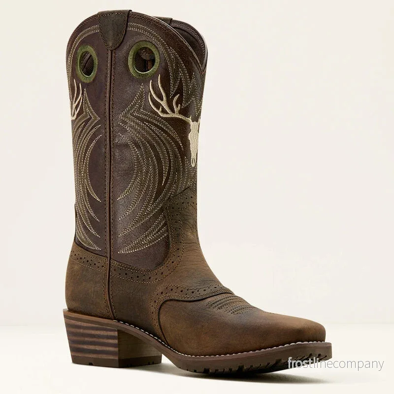 Ariat Hybrid Roughstock Antler Cowboy Boot - Bild 3
