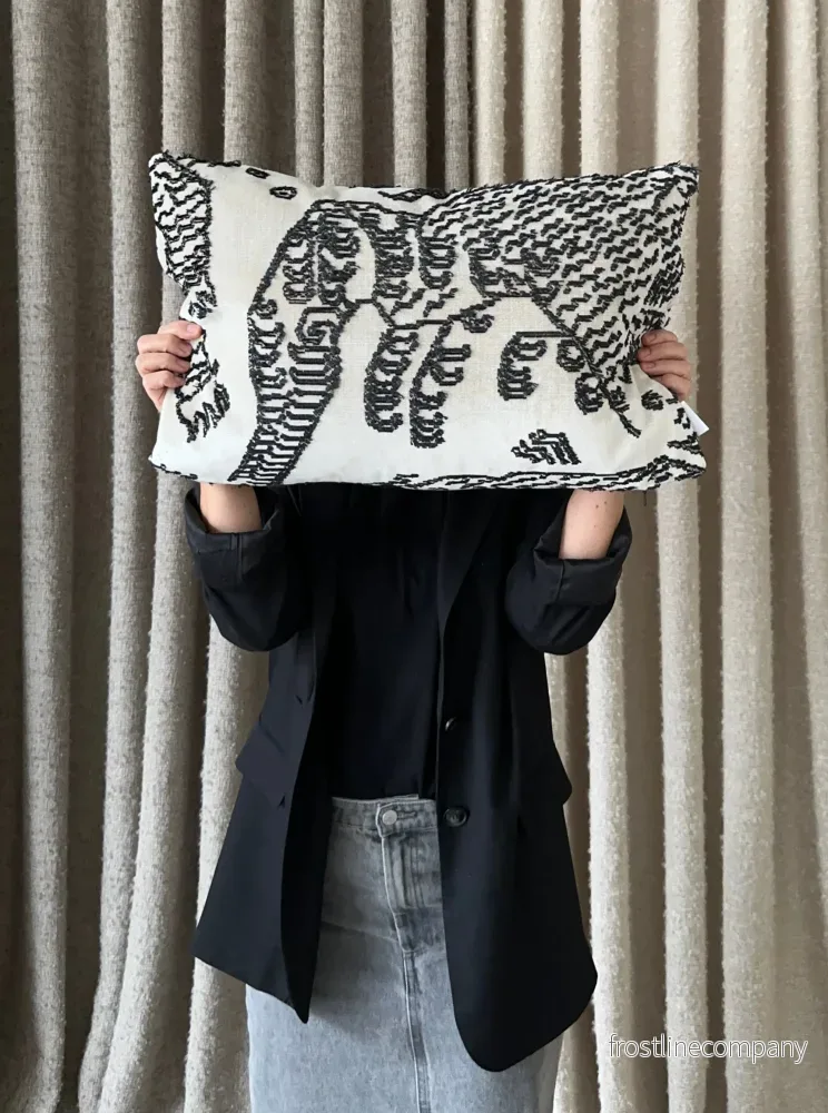 Cushion Cover 10 / Dedar Milano, Tiger Mountain, White and Black, 40×60 cm by Moshi Studios Cushion Cover 10 / Dedar Milano, Tiger Mountain, White and Black, 40×60 cm by Moshi Studios