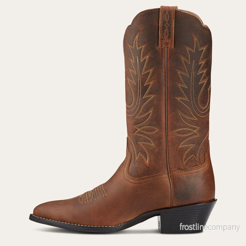Ariat Heritage R Toe Distressed Brown Western Boot - Bild 3