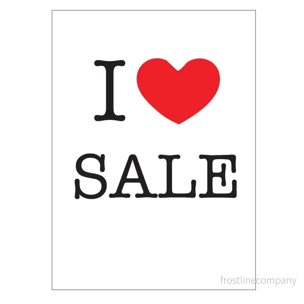 Affisch. I love SALE, vit med röd tryck, 50 x 70 cm Affisch. I love SALE, vit med röd tryck, 50 x 70 cm