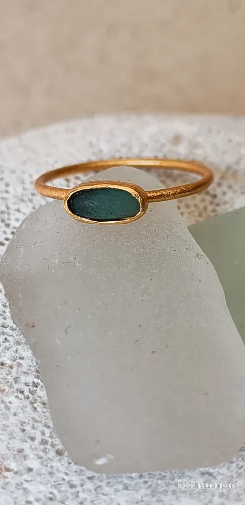 Ring strandglas nr 35 – size 18 Ring strandglas nr 35 – size 18