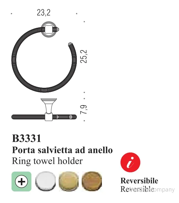 Handduksring Hermitage antik mässing - Bild 2