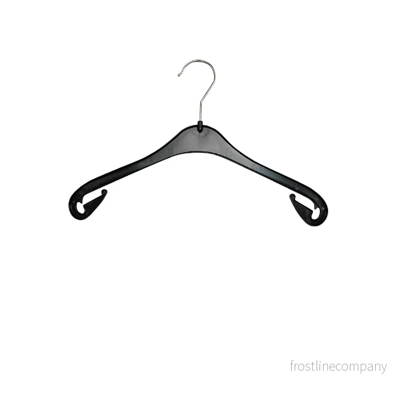 Plasthängare, barn, formsprutad, med kraftigt upphäng, svart, 33 cm. 450 st.