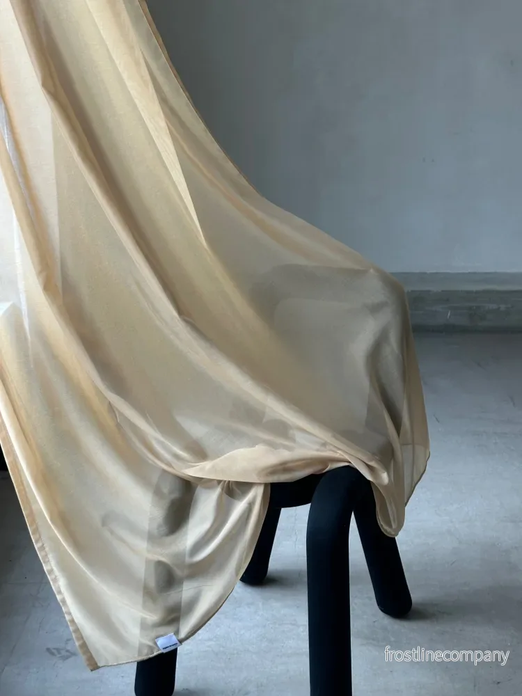 Drape 01 / Custom Made Sheer Curtain / Ocher