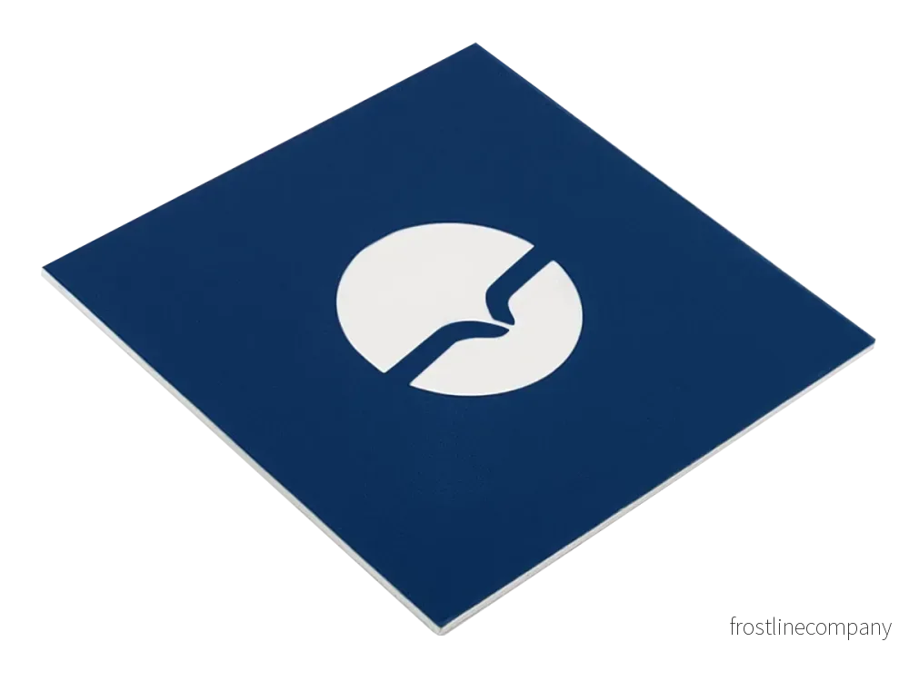 Gravyrplast Blå/Vit 600x600x1,6 mm