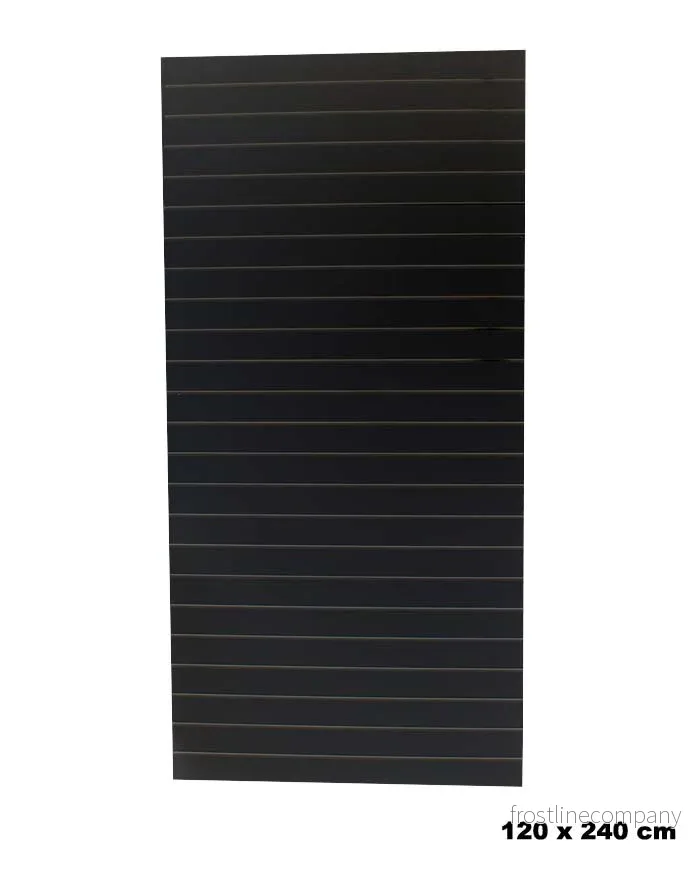 Rillepanel - Standard (120 x 120 cm) - Svart med aluminiumlister i svart - Bild 2
