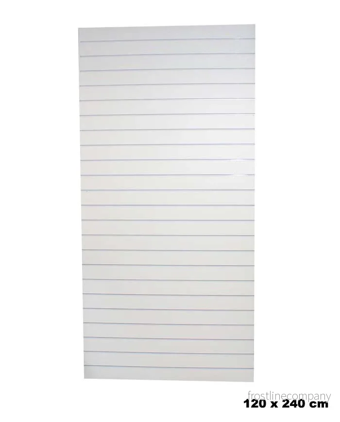 Rillepanel - Standard (120 x 240 cm) - Vit med plastlister i vit - Bild 2