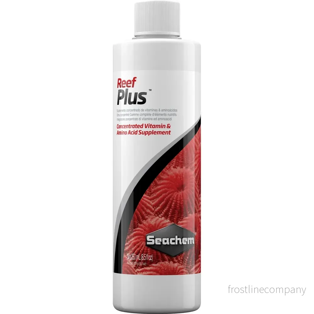 Seachem Reef Plus 250ml – Fullspektrat revtillskott med vitaminer, aminosyror & spårämnen Seachem Reef Plus 250ml – Fullspektrat revtillskott med vitaminer, aminosyror & spårämnen