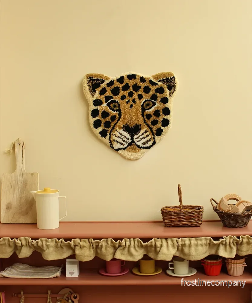 Leopard huvud matta small - Bild 2