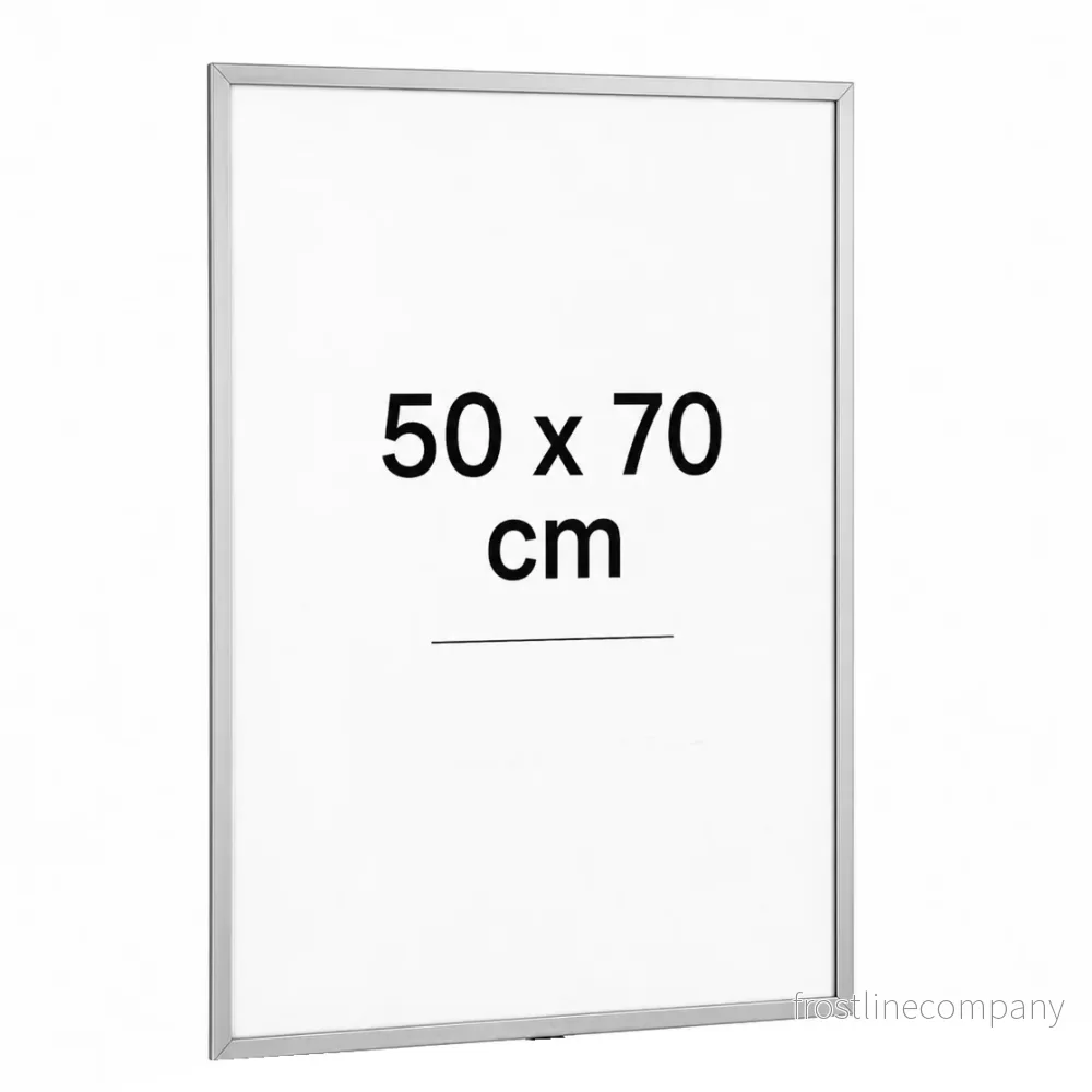 Snapram 50 x 70 cm med geringshörn – alu, smal ram 1,5 cm.