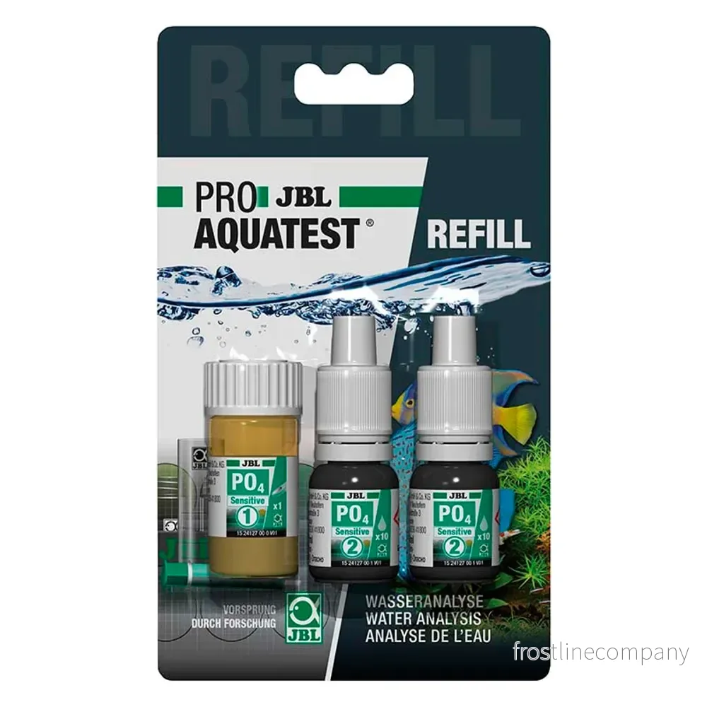 JBL ProAquaTest PO₄ Fosfat Sensitiv Refill – Påfyllning för ca.50 tester