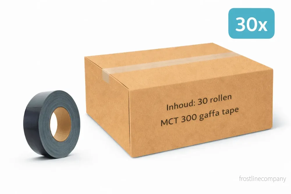 30x MegaTape MCT 300 · Gaffatejp · 50 mm · svart · rulle 25 m