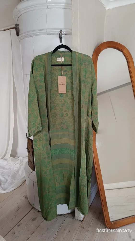 Lång kimono med fickor - vintage silke nr 4 - Bild 3