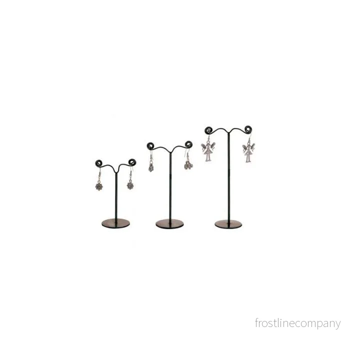 Öronstickdisplay (set om 3 st.) Svart. H 11 - 9 och 7 cm.