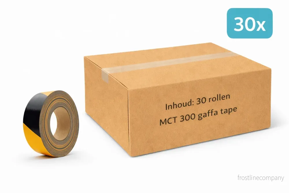 30x MegaTape MCT 300 · Gaffatejp · 50 mm · varningsfärg · rulle 25 m