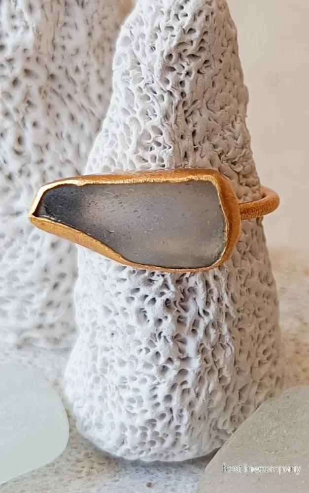 Ring strandglas nr 8 – size 17